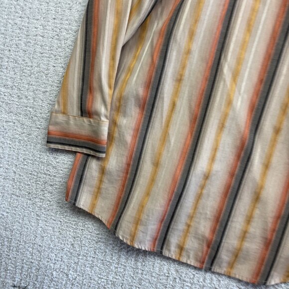 Sergio Louis Italy Long Sleeve Button-front Shirt Men S Aztec Stripes Western - Picture 11 of 13